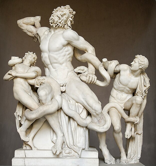 Statue of Laocoon and his sons in the Vatican museum