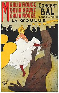 Moulin Rouge – La Goulue (1891) by Henri de Toulouse-Lautrec