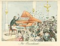 Liszt koncertteremben - Theodor Hosemann 1842-ben készült rajza