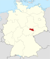 Tyskland, beliggenhed af Burgenlandkreis markeret