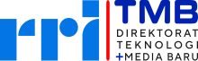 Official Technology and New Media Directorate RRI logo (since 2023) Logo Direktorat TMB RRI.svg