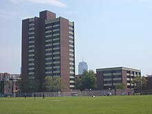 MacGregor House, viewed from Briggs Field, looking towards the Charles River (not visible) MacGregor House, MIT, Cambridge, Massachusetts.jpg