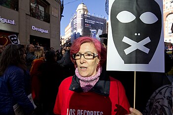 Manifestación contra la Ley Mordaza en Madrid 20-12-2014