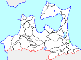 百石町の県内位置図