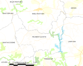 Mapa obce Peumerit-Quintin