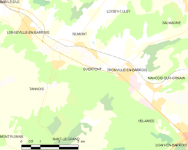 Mapa obce Guerpont