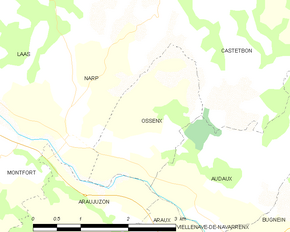 Poziția localității Ossenx