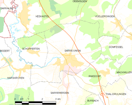 Mapa obce Sarre-Union