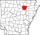 Карта штата с выделением округа Индепенденс