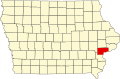 Округ Маскатин на карте штата.