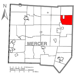 Vị trí trong Quận Mercer, Pennsylvania