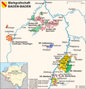 Karte der Markgrafschaft Baden-Baden
