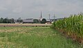 Markt Bibart, view to the village with catholic church Pfarrkirche Sankt Marien