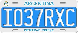 300px-Matr%C3%ADcula_automovil%C3%ADstica_Argentina_1995_I037RXC_Organismos_Internacionales.jpg