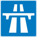 Sign notifying an entry to a motorway