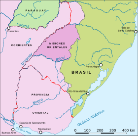 Localização de Província Oriental do Rio da Prata
