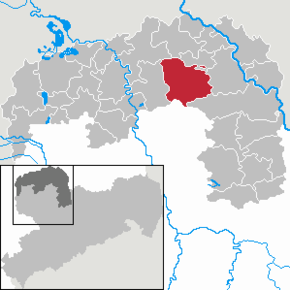 Poziția Mockrehna pe harta districtului Nordsachsen