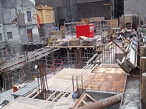 Construction du stationnement intérieur (octobre 2013)