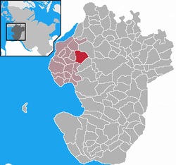 Elhelyezkedése Schleswig-Holstein térképén