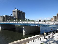 建設中の桜城橋（2019年4月撮影）