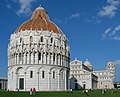 The Pisa Baptistery at the Piazza dei Miracoli, Pisa, Italy