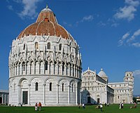 The domes of Pisa Baptistery and Cathedral. Pisa Campo Miracoli.jpg