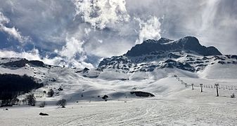 Wintersportgebiet Prati di Tivo am Fuße des Corno Piccolo