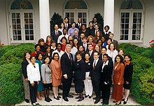 Staff of President Clinton's One America Initiative. The President's Initiative on Race was a critical element in President Clinton's effort to prepare the country to embrace diversity. President Clinton's Initiative on Race.jpg