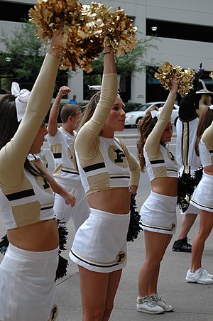 Purdue Cheerleaders at Dallas Pep Rally