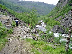 Rallarvegen entlang der Rombakselva