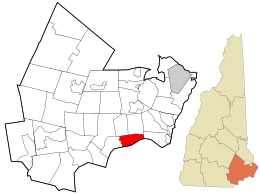 Location in Rockingham County and the state of New Hampshire.