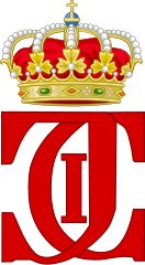 Royal Monogram of King Juan Carlos I of Spain,...