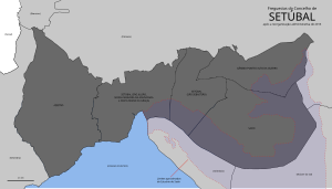 Carte de la freguesia d'Azeitão