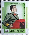 Hoxhát dicsőítő bélyeg 1969-ből