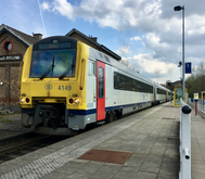 Train to Eeklo in Sleidinge railway station