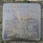 Stolperstein für Wilhelmine Braun