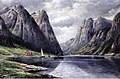 Norwegischer Fjord, signiert A. Restorff