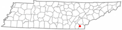 Location of Benton, Tennessee