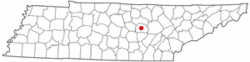 Location of Sparta, Tennessee