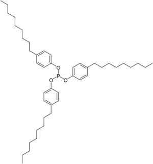 Strukturformel von Tris(nonylphenyl)phosphit