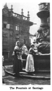 Mujeres cogiendo agua de la Fuente de Santiago de Compostela.