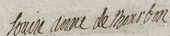 signature de Louise-Anne de Bourbon-Condé