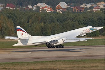 English: A Tupolev Tu-160 of the Russian Air F...