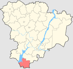 Котельниковский район на карте