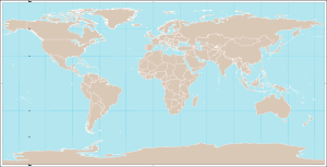 English: A blank map of the world based on the...