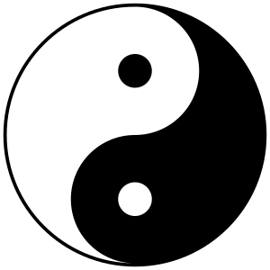 The traditional Taijitu, Yin and Yang symbol, ...