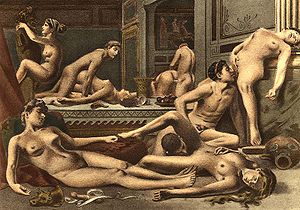 Orgy or group sex scene illustration by Édouar...
