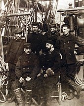 Six Greely polar expedition survivors. The honor of the U.S. Navy saved. 111-SC-96236 (21832311119).jpg