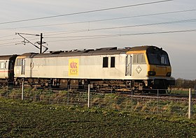 BR 92012 la ramificația Flyfish, 2009. Locomotiva aparține companiei croate Transagent Rail în 2018, fiind cumpărată de la DB Schenker România cu numărul 472 001.