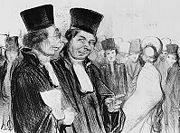 Advokater avbildade av den franske konstnären Honoré Daumier (1808–1879).jpg